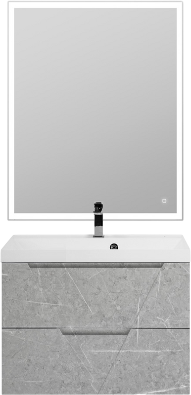 Тумба с раковиной BelBagno Vittoria 70 подвесная, toros bianco