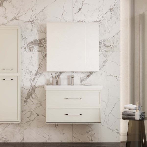 Мебель для ванной комнаты AQUATON Нео Классика 85 белый камень