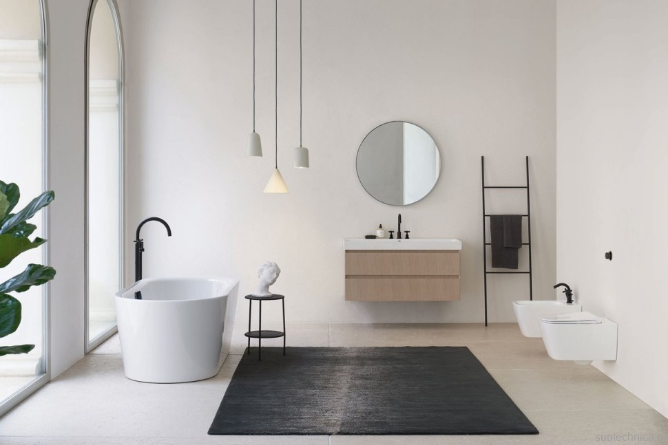 Биде подвесное GSI Nubes 9665FR5111 глянцевое белое