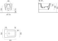 Биде подвесное GSI Nubes 9665FR5111 глянцевое белое