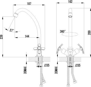 Смеситель для кухни Lemark Partner LM6544C