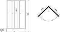 Душевая кабина Niagara Promo P100/26/MT/BK 100x100 см, без крыши