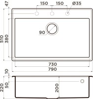 Мойка кухонная Omoikiri Tedori 79 темный шоколад
