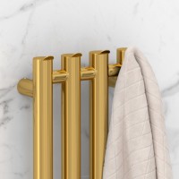 Полотенцесушитель электрический Сунержа Кантата 4.0 03-0886-1259 120x20 см, подключение слева, скрытое подключение слева, золото, I-образный