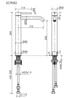 Смеситель для раковины Sancos Etna SC9002BN брашированный никель