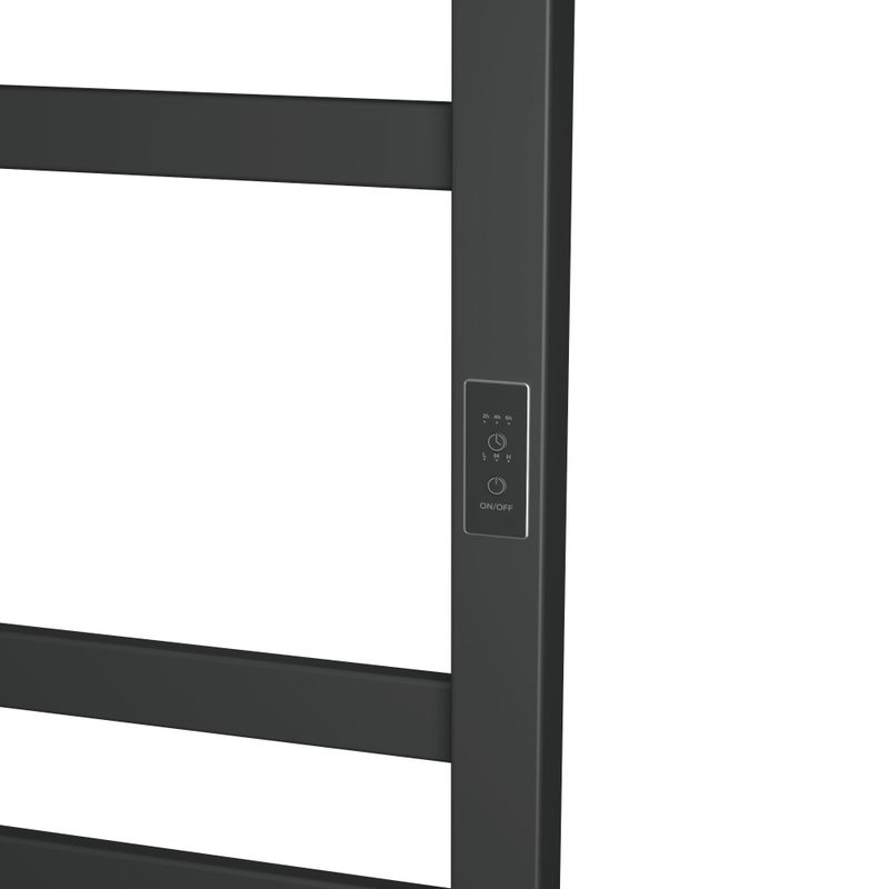 Полотенцесушитель электрический Bauedge Hotel Shelf R с полкой, 50х100, матовый черный RAL9005