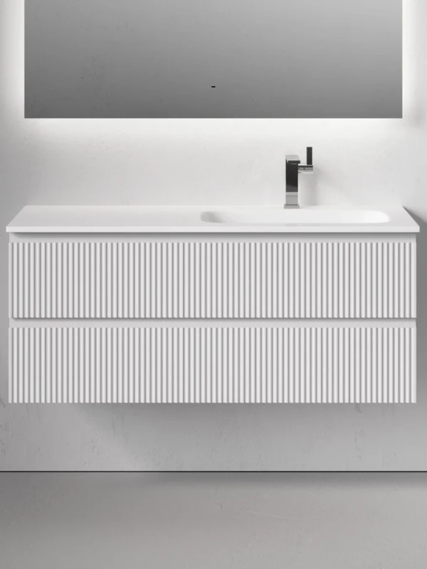 Тумба с раковиной Sancos Snob R 120 R подвесная, bianco