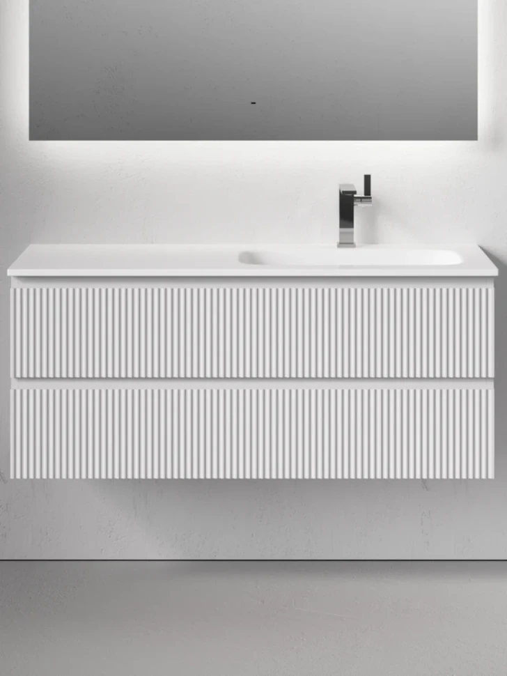 Тумба с раковиной Sancos Snob R 120 R подвесная, bianco