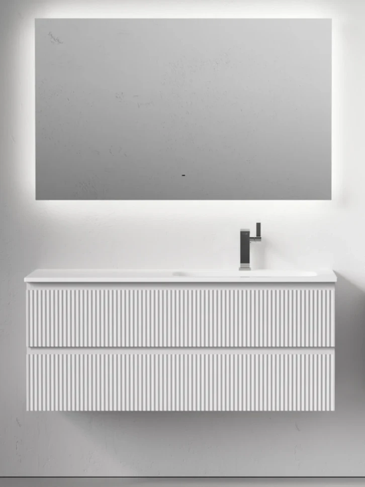 Тумба с раковиной Sancos Snob R 120 R подвесная, bianco