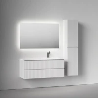 Тумба с раковиной Sancos Snob R 120 R подвесная, bianco