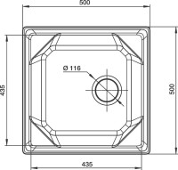 Мойка кухонная GranFest Unique U-500 иней Мойка кухонная GranFest Unique U-500 иней