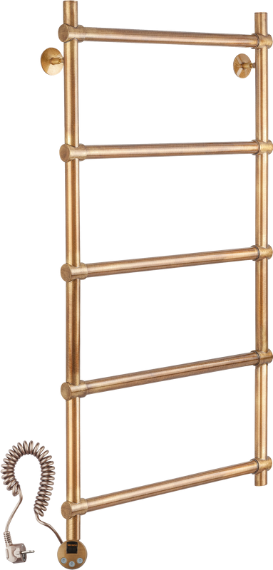 Полотенцесушитель электрический Secado Флоренция 2 105x55 см, подключение слева, бронза, лесенка, латунь