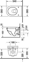 Унитаз подвесной Duravit Starck 3 2225090000