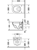 Унитаз подвесной Duravit Starck 3 2225090000 Унитаз подвесной Duravit Starck 3 2225090000