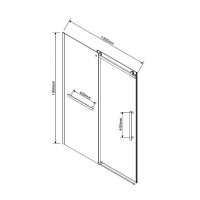 Душевая дверь в нишу Vincea Como Soft VDS-1CS130CLGM 130 см, профиль вороненая сталь, стекло прозрачное