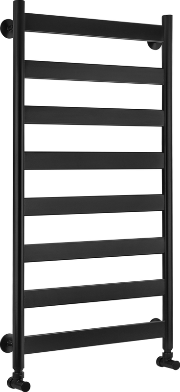 Полотенцесушитель водяной Secado Комано 2 105x55 см, матовый черный, лесенка