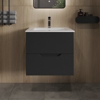 Тумба под раковину Orange Line 60, черная матовая