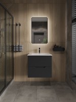 Тумба под раковину Orange Line 60, черная матовая