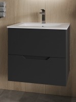 Тумба под раковину Orange Line 60, черная матовая