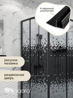Душевая перегородка Niagara Eco NG-1009-14QBLACK (90х90x190 см)