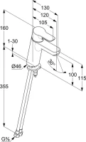 Смеситель для раковины Kludi Pure&Easy 372920565 Смеситель для раковины Kludi Pure&Easy 372920565