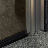 Душевая дверь в нишу Maybahglass MGD-442-5 99 см, профиль матовый хром, стекло бронза матовая