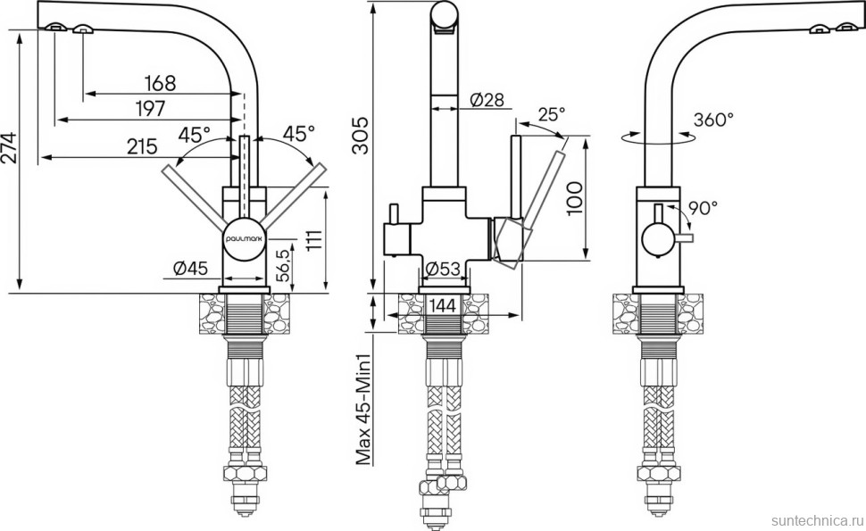 Смеситель для кухни Paulmark Essen Es213011-401Br