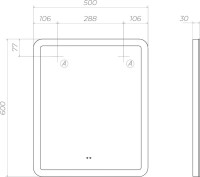 Мебель для ванной комнаты Vigo Land 50 подвесная, белая, раковина Como 50