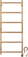 Полотенцесушитель электрический Secado Флоренция 2 125x55 см, подключение справа, бронза, лесенка, латунь