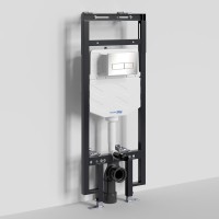 Система инсталляции для унитазов Wasserkraft Dinkel 58TLT.010.ME.BN03 с кнопкой смыва никель