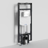 Система инсталляции для унитазов Wasserkraft Dinkel 58TLT.010.ME.BN03 с кнопкой смыва никель