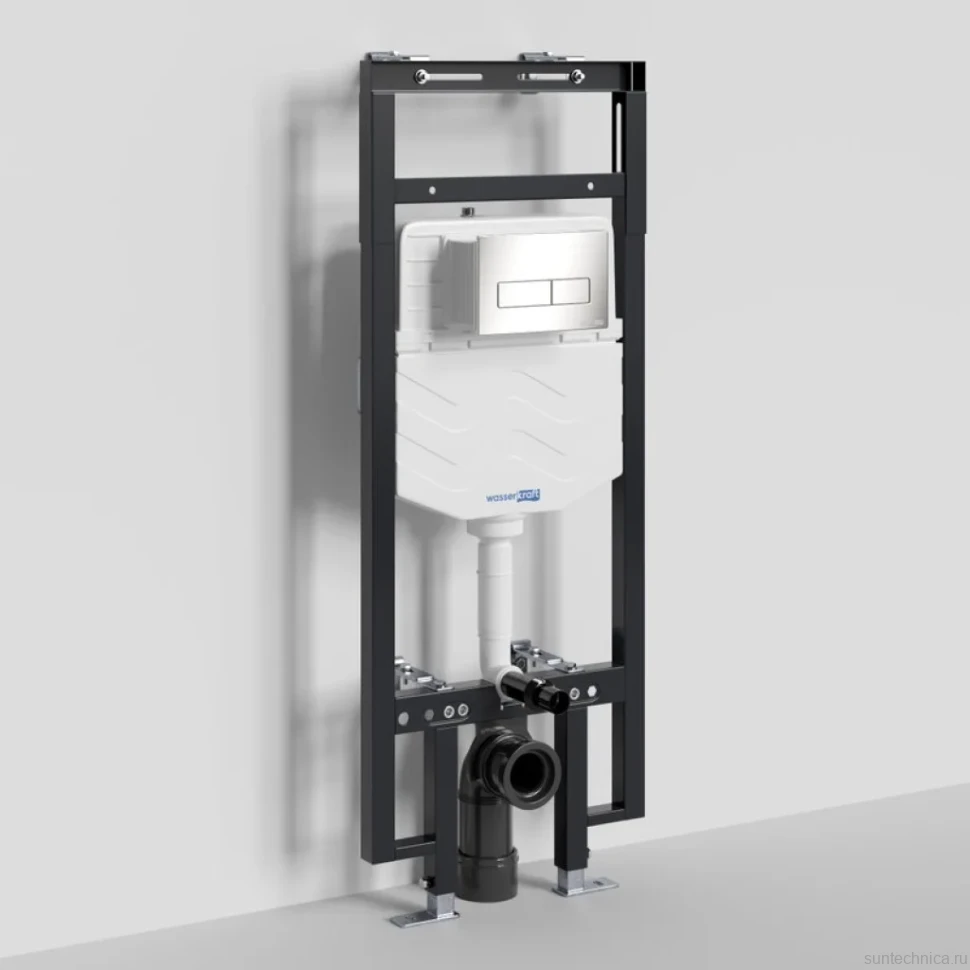 Система инсталляции для унитазов Wasserkraft Dinkel 58TLT.010.ME.BN03 с кнопкой смыва никель