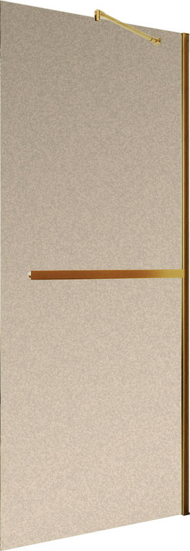 Душевая перегородка Maybahglass MGD-1460-3ш 99 см, профиль золото, стекло бронза матовое