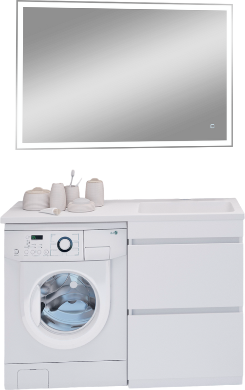 Мебель для ванной комнаты Emmy Джерси 110 R под стиральную машину, зеркало DIWO Дмитров