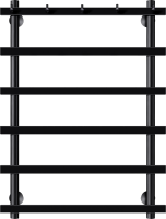 Полотенцесушитель электрический Secado Понтида 1 K, L 80x60 см, подключение слева, матовый черный, лесенка