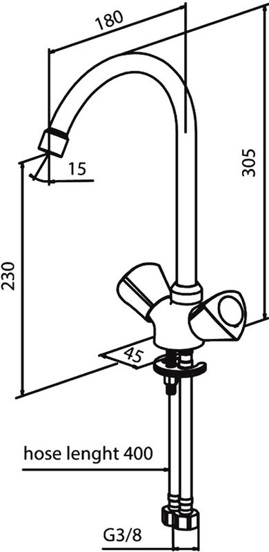 Смеситель для кухни Damixa RedBlu Object 340000000