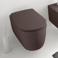 Унитаз подвесной Kerasan Nolita 531475 бургундский матовый