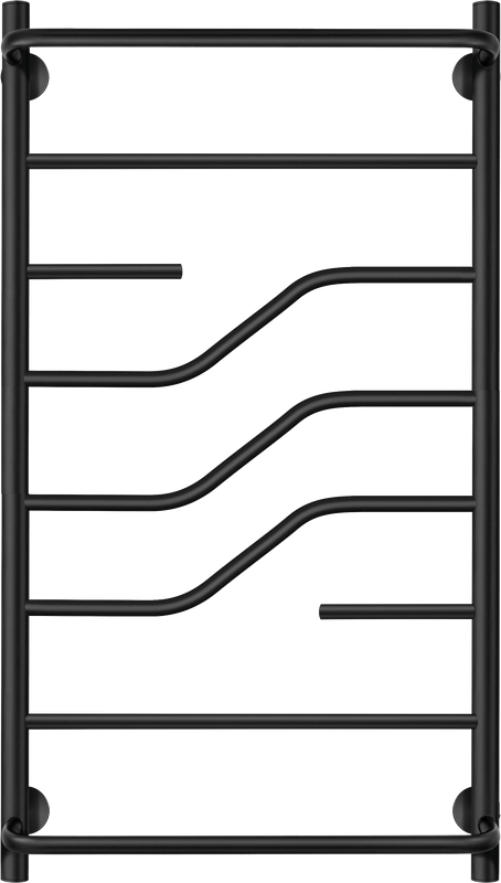 Полотенцесушитель электрический Secado Риволи СП 100x50 см, подключение справа, матовый черный, лесенка