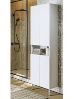 Шкаф-пенал для ванной Aqwella Vancouver 55 матовый белый