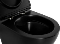 Унитаз подвесной BelBagno Colorato BB062CHR-MB безободковый, с микролифтом, матовый черный