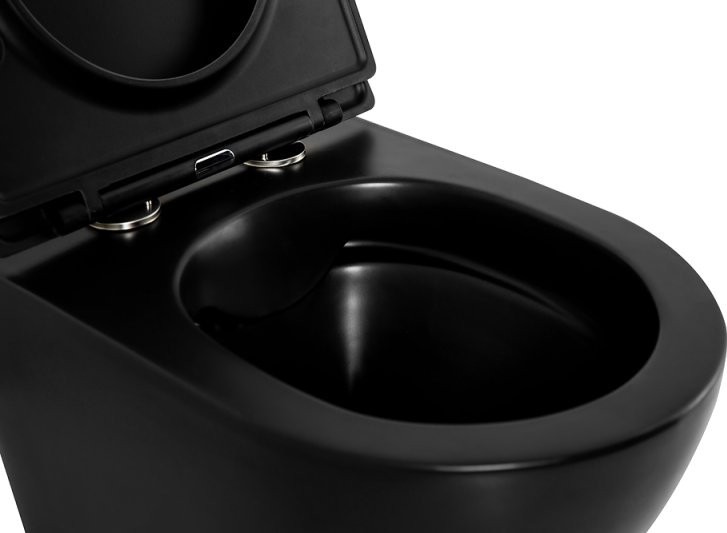 Унитаз подвесной BelBagno Colorato BB062CHR-MB безободковый, с микролифтом, матовый черный