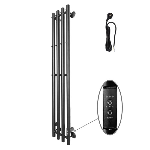 Полотенцесушитель электрический Altasan АргоЛюкс 120х21 черный муар