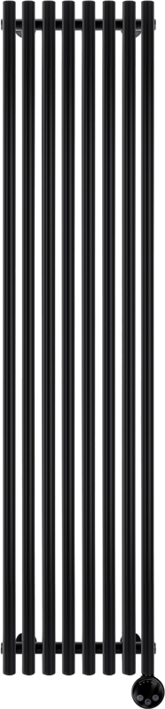 Полотенцесушитель электрический Secado Бергамо плюс 8 1800/400 180x45 см, подключение справа, матовый черный, I-образный