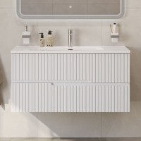 Тумба с раковиной Cezares Duet 100 bianco opaco, раковина Cezares CZR-8095-100