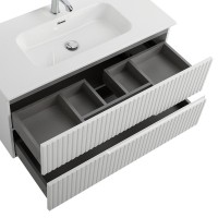 Тумба с раковиной Cezares Duet 100 bianco opaco, раковина Cezares CZR-8095-100