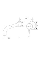 Смеситель для раковины РМС Sus129 SUS129BL-3 С ВНУТРЕННЕЙ ЧАСТЬЮ, черный