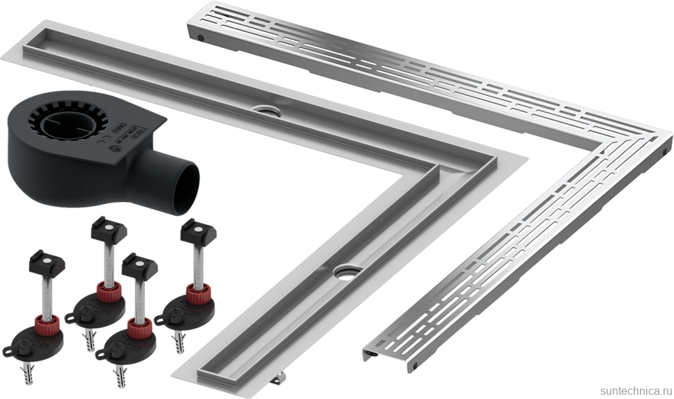 Душевой трап (лоток) TECE Drainline TECEdrainline 6 112 00 угловой 120х120 см комплект
