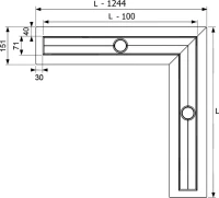 Душевой трап (лоток) TECE Drainline TECEdrainline 6 112 00 угловой 120х120 см комплект Душевой трап (лоток) TECE Drainline TECEdrainline 6 112 00 угловой 120х120 см комплект