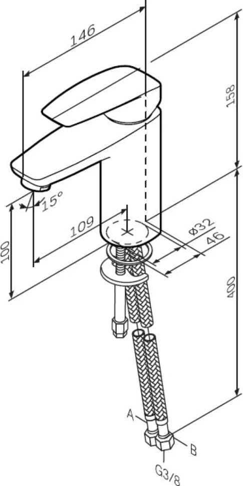 Смеситель для раковины AM.PM Tender F45A02100