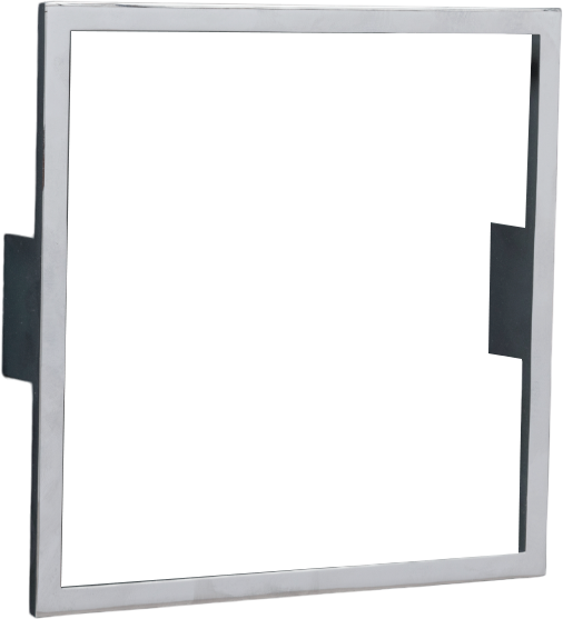 Тумба с раковиной La Fenice Cubo 100 подвесная, grigio, ручка хром, столешница белый мрамор, раковина белая матовая